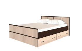 Кровать Сакура с настилом и ящиками 1,4 (Венге/Лоредо) в Камне-на-Оби - kamen-na-obi.katalogmebeli.com | фото