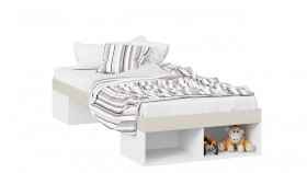 Кровать «Сканди»  Дуб Гарден/Белый в Камне-на-Оби - kamen-na-obi.katalogmebeli.com | фото