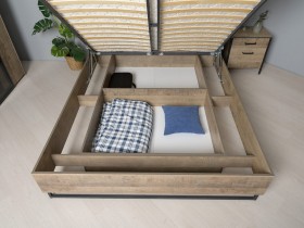 Кровать Трувор 11.34 (Дуб Гранж Песочный К356, Интра) в Камне-на-Оби - kamen-na-obi.katalogmebeli.com | фото 3