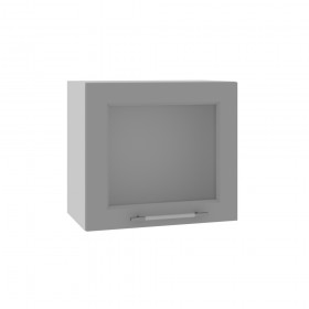 Квадро ВПГС 500 шкаф верхний горизонтальный со стеклом высокий (Железо/корпус Серый) в Камне-на-Оби - kamen-na-obi.katalogmebeli.com | фото