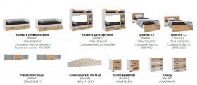 Лючия кровать 0,9 белый/ателье светлое в Камне-на-Оби - kamen-na-obi.katalogmebeli.com | фото 2