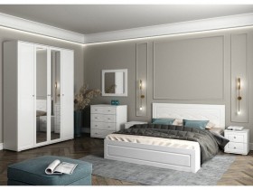 Модульная спальня Барселона (Белый/Белый глянец) в Камне-на-Оби - kamen-na-obi.katalogmebeli.com | фото