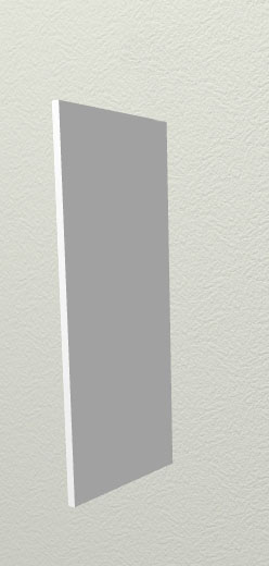 Панель торцевая П Капля (для шкафа верхнего) Белый в Камне-на-Оби - kamen-na-obi.katalogmebeli.com | фото