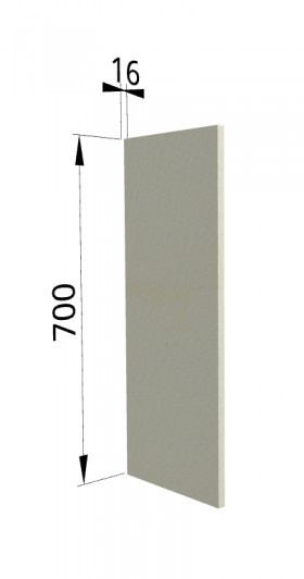 Панель торцевая П Квадро (для шкафа верхнего) Ваниль кожа в Камне-на-Оби - kamen-na-obi.katalogmebeli.com | фото