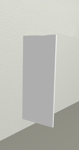 Панель торцевая СТ 400 Капля (для шкафа торцевого нижнего) Белый в Камне-на-Оби - kamen-na-obi.katalogmebeli.com | фото
