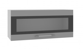 Ройс ПГСФ 800 Шкаф верхний горизонтальный со стеклом с фотопечатью (Гранит Оникс/корпус Серый) в Камне-на-Оби - kamen-na-obi.katalogmebeli.com | фото