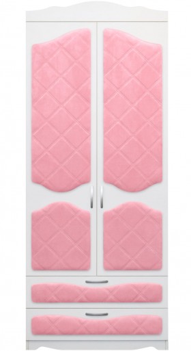 Шкаф 2-х створчатый с ящиками серии Иллюзия 36 Светло-розовый в Камне-на-Оби - kamen-na-obi.katalogmebeli.com | фото