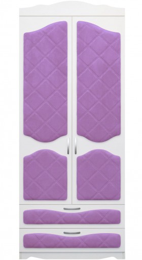 Шкаф 2-х створчатый с ящиками серии Иллюзия 67 Светло-фиолетовый в Камне-на-Оби - kamen-na-obi.katalogmebeli.com | фото