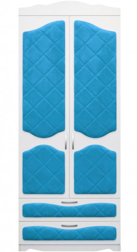 Шкаф 2-х створчатый с ящиками серии Иллюзия 84 Ярко-голубой в Камне-на-Оби - kamen-na-obi.katalogmebeli.com | фото