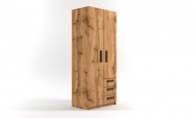 Шкаф 2-х створчатый с ящиками Шервуд (Дуб Вотан) в Камне-на-Оби - kamen-na-obi.katalogmebeli.com | фото