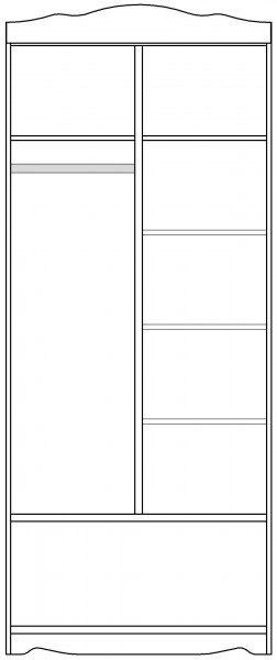 Шкаф 2-х створчатый серии Иллюзия 31 Светло-сиреневый в Камне-на-Оби - kamen-na-obi.katalogmebeli.com | фото 4