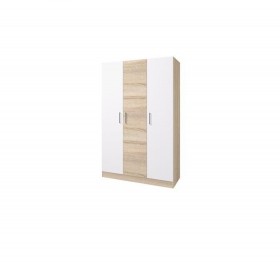Шкаф 3-х створчатый Леси (Сонома/Белый) в Камне-на-Оби - kamen-na-obi.katalogmebeli.com | фото