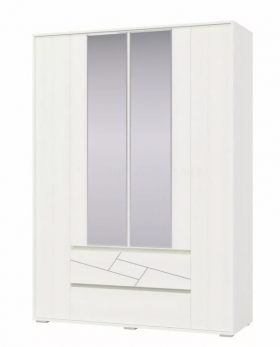 Шкаф 4-х дверный с ящиками Аделина 1600 Рамух белый в Камне-на-Оби - kamen-na-obi.katalogmebeli.com | фото
