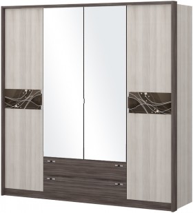 Шкаф четырехстворчатый с зеркалом Шк69.1 Николь в Камне-на-Оби - kamen-na-obi.katalogmebeli.com | фото