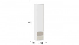 Шкаф для белья комбинированный «Сканди» Дуб Гарден/Белый/Глиняный серый в Камне-на-Оби - kamen-na-obi.katalogmebeli.com | фото 3