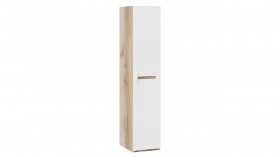 Шкаф для белья с 1-ой дверью «Фьюжн» Дуб Делано/Белый глянец в Камне-на-Оби - kamen-na-obi.katalogmebeli.com | фото