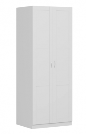 Шкаф двухдверный Пегас сборный белый в Камне-на-Оби - kamen-na-obi.katalogmebeli.com | фото