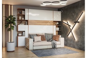 Шкаф-кровать с диваном Дина в Камне-на-Оби - kamen-na-obi.katalogmebeli.com | фото 1