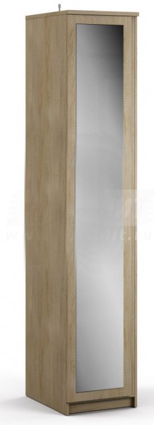 Веста СБ-2260 Шкаф 1 дверный с зеркалом Дуб Сонома в Камне-на-Оби - kamen-na-obi.katalogmebeli.com | фото