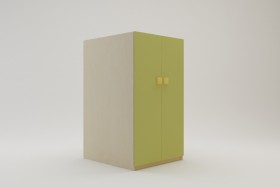 Шкаф под кровать второго яруса Смайли (Зеленый/корпус Клен) в Камне-на-Оби - kamen-na-obi.katalogmebeli.com | фото
