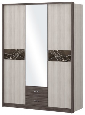 Шкаф трехстворчаты с зеркалом Шк68.1 Николь в Камне-на-Оби - kamen-na-obi.katalogmebeli.com | фото 1