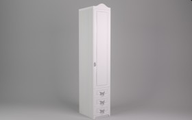 Шкаф угловой Бэлла с ящиками (Выбеленное дерево/Белый) в Камне-на-Оби - kamen-na-obi.katalogmebeli.com | фото 2