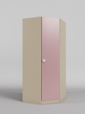 Шкаф угловой (угловая секция) Грэйси (Розовый/корпус Клен) в Камне-на-Оби - kamen-na-obi.katalogmebeli.com | фото