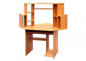 Угловой компьютерный стол (Вишня Оксфорд) в Камне-на-Оби - kamen-na-obi.katalogmebeli.com | фото