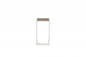 Стол приставной Скандик 42.24 (со стеклом) (металл: белый) в Камне-на-Оби - kamen-na-obi.katalogmebeli.com | фото 2