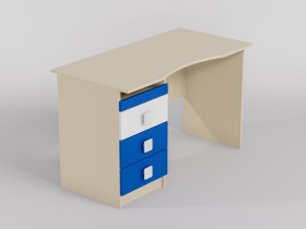 Стол (столешница с выемкой) Скай люкс (Синий/Белый/корпус Клен) в Камне-на-Оби - kamen-na-obi.katalogmebeli.com | фото 1