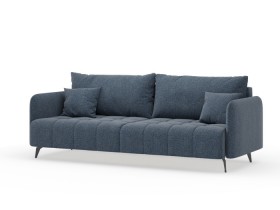 Валериан диван трёхместный прямой Синий, ткань RICO FLEX 101 в Камне-на-Оби - kamen-na-obi.katalogmebeli.com | фото
