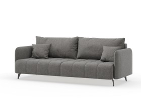 Валериан диван трёхместный прямой Стальной, ткань RICO FLEX 9292 в Камне-на-Оби - kamen-na-obi.katalogmebeli.com | фото 1