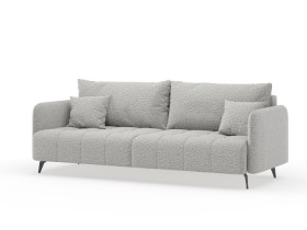 Валериан диван трёхместный прямой Светло-серый, ткань RICO FLEX 108 в Камне-на-Оби - kamen-na-obi.katalogmebeli.com | фото
