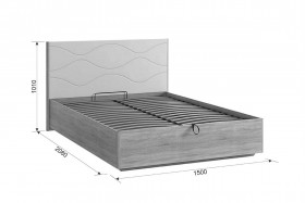 Зара Кровать 1.4 Люкс дуб сонома/белый в Камне-на-Оби - kamen-na-obi.katalogmebeli.com | фото 4