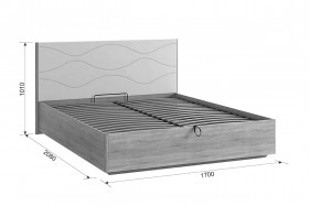 Зара Кровать 1.6 Люкс дуб сонома/белый в Камне-на-Оби - kamen-na-obi.katalogmebeli.com | фото 4
